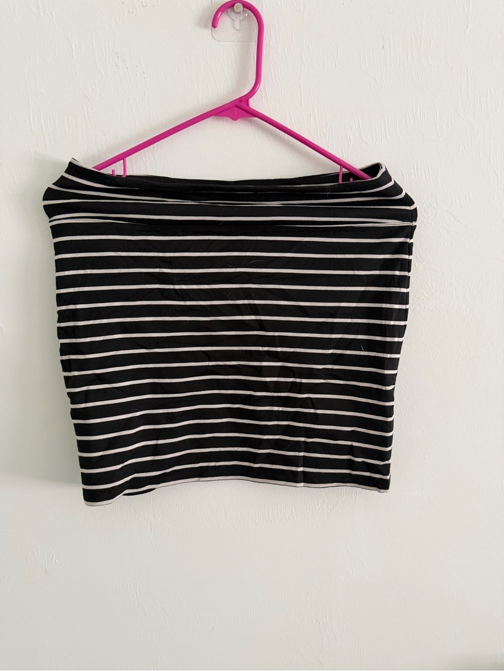 Striped Black and White Tube Skirt - Women's